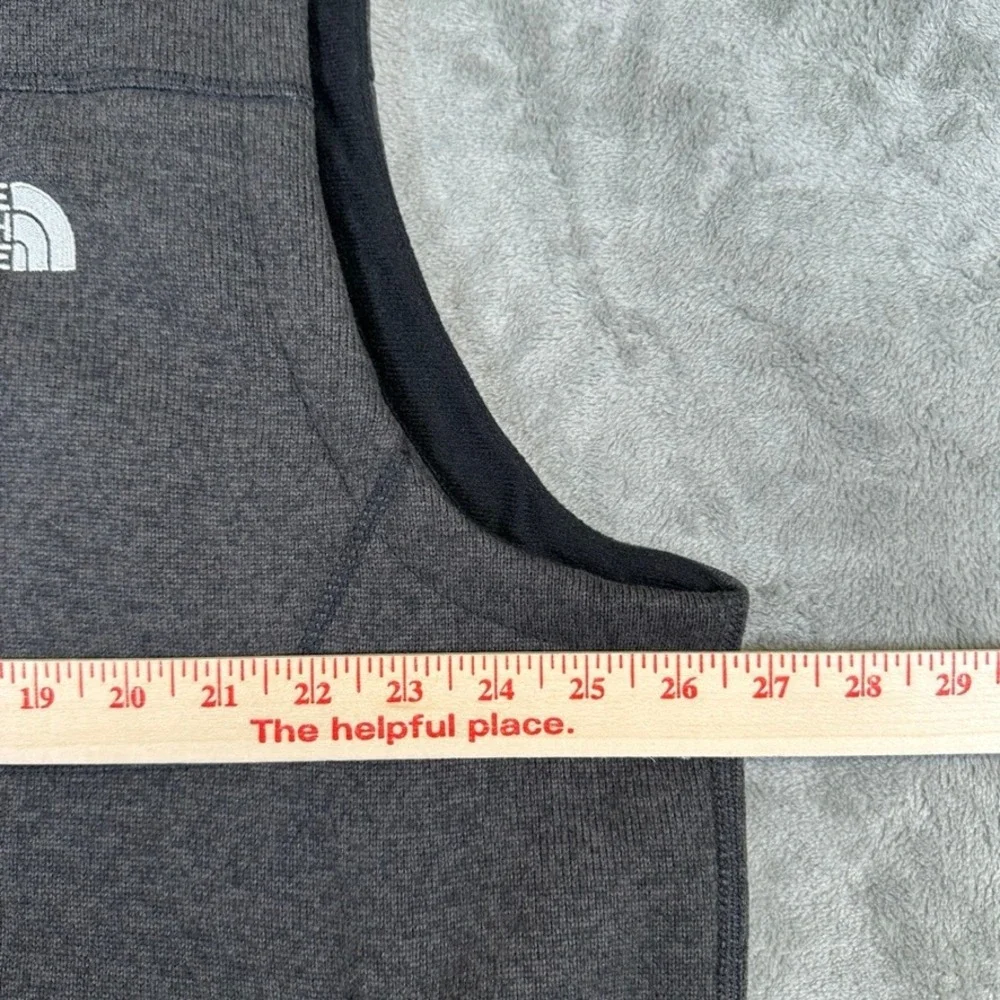 The North Face Mens Gordon Lyons Fleece Vest Dark Gray Heather XXL Full Zip